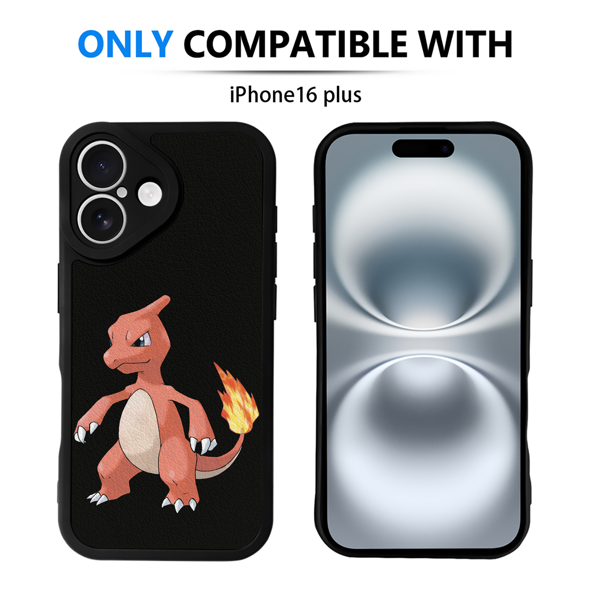 （画像用） ポケットモンスター Pokémon 【iPhone 16シリーズ対応】シリコンスマホケース（レザー調） 材質：シリコン
